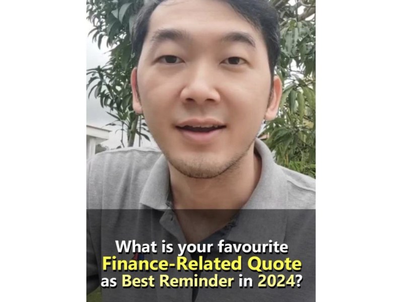 Finance Quote that helps him to keep himself in check in 2024